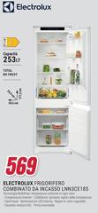 Electrolux - Frigorifero Combinato Da Incasso LNN3CE18S