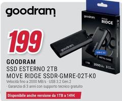 Goodram - Ssd Esterno 2TB Move Ridge SSDR-GMRE-02T-K0