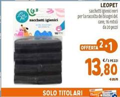 Leopet - Sacchetti Igienicini Per La Raccolta Del Bibsom Del Cane