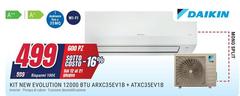 Daikin - Kit New Evolution 12000 Btu ARXC35EV1B + ATXC35EV1B