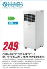 Olimpia Splendid - Climatizzatore Portatile Dolceclima Compact 8SW 8000 BTU
