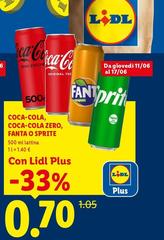 Coca-Cola, Coca-Cola Zero, Fanta O Sprite 