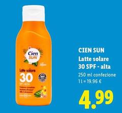 Cien Sun - Latte Solare 30 Spf - Alta