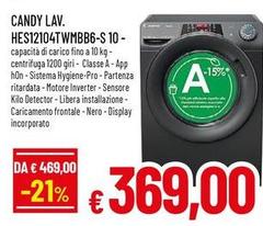 Candy - Lav. HES12104TWMBB6-S 10-