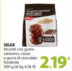 Selex - Biscotti Con Grano Saraceno, Cacao E Gocce Di Cioccolato Fondente