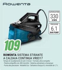 Rowenta - Sistema Stirante A Caldaia Continua VR8317