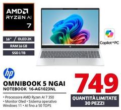 HP - Omnibook 5 NGAI Notebook 16-AG1023NL