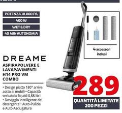 Dreame - Aspirapolvere E Lavapavimenti H14 Pro Vm Combo