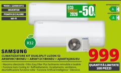 Samsung - Climatizzatore Kit Dualsplit Luzon S2 AR50F09C1BHNEU+AR50F12C1BHNEU + AJ040TXJ2KG/EU