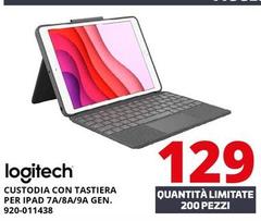Logitech - Custodia Tablet Per Ipad 7A/8A/9A GEN. 920-011438