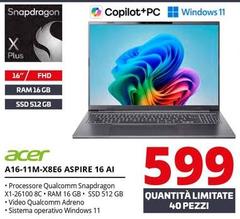 Acer - A16-11M-X8E6 Aspire 16 AI