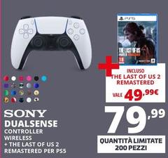 Sony - DualSense Controller Wireless + The Last Of Us 2 Remastered Per Ps5