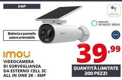 Imou - Videocamera Di Sorveglianza Da Esterno Cell 3C All In One 2K/3MP