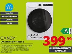 Candy - Lavatrice BP 413BL8-S 