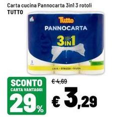 Tuttogelo - Carta Cucina Pannocarta 3inl 3 Rotoli