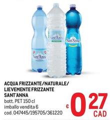 Sant'anna - Acqua Frizzante/Naturale/Lievemente Frizzante