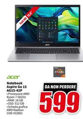 Acer - Notebook Aspire Go 15 A615-42P