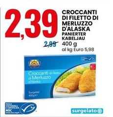 Croccanti Di Filetto Di Merluzzo D'Alaska