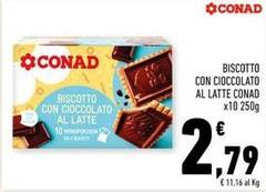 Conad - Biscotto Con Cioccolato Al Latte