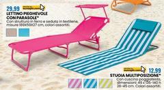 Lettino Pieghevole Con Parasole