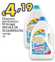 Spuma di Sciampagna - Detersivo Per Lavatrice 60 Lavaggi