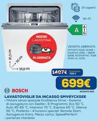 Bosch - Lavastoviglie Da Incasso SMV6YCX02E
