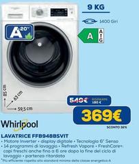 Whirlpool - Lavatrice FFB948BSVIT