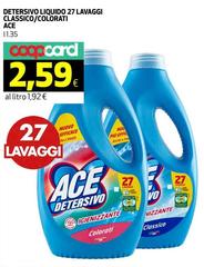 Ace - Detersivo Liquido 27 Lavaggi Classico/Colorati
