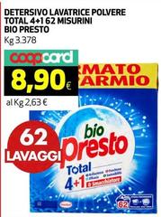 Bio Presto - Detersivo Lavatrice Polvere Total 4+1 62 Misurini