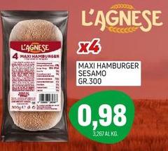 L'agnese - Maxi Hamburger Sesamo