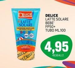 Delice - Latte Solare Bebe' TP50+ Tubo 