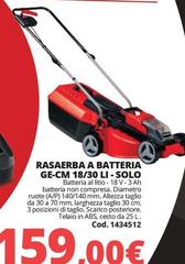 Solo - Rasaerba A Batteria Ge-cm 18/30 Li
