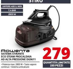 Rowenta - Sistema Stirante Eco Steam Procaldaia Ad Alta Pressione DG9611