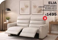 Vera - Divano 2 Posti Con Relax Elettrico In  Pelle L164XP100XH98CM