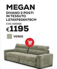 Divano 3 Posti In Tessuto