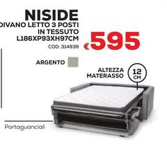 Nivea - Divano Letto 3 Posti In Tessuto L186XP93XH97CM