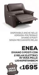 Vera - Divano 3 Posti Con 2 Relax Elettrici In  Pelle L20XP97XH98Cm