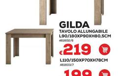 Tavolo Allungabile L90/180xp90xh80,5cm