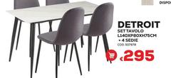 Set Tavolo L140X80XH75Cm