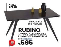 Rubino - Tavolo Alllungabile L140/200XP80XH75CM
