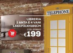 Libreria 1 Anta E 4 Vani L56xp31xh185cm