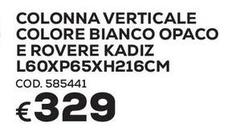 Verticale Colore Bianco Opaco E Rovere L60XP65XH216Cm