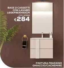 Base 2 Cassetti Con Lavabo L60xp46xh50cm