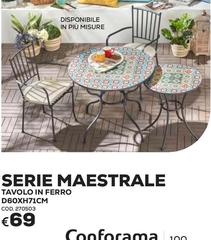 Serie Maestrale Tavolo In Ferro D60xh7cm