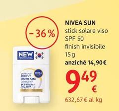 Nivea -  Sun Stick Solare  Spf 50 Finish Invisibile 15 G