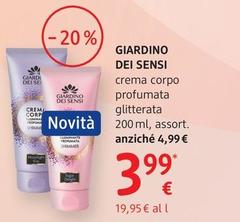 Giardino Dei Sensi - Crema Corpo Profumata Glitterata 200 Ml