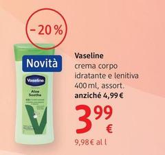 Vaseline -  Crema Corpo Idratante E Lenitiva Con Aloe 400 Ml, Assort.