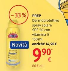 Prep - Dermoprotettivo Spray Solare  Spf 50 Con Vitamina E 150 Ml