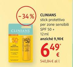 Clinians Stick Protettivo Per Zone Sensibili Spf 50 + 12 Ml