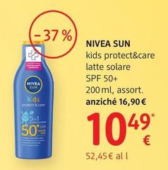 Nivea - Sun Kids Protect&care Latte Solare Spf 50 + 200 Ml, Assort.